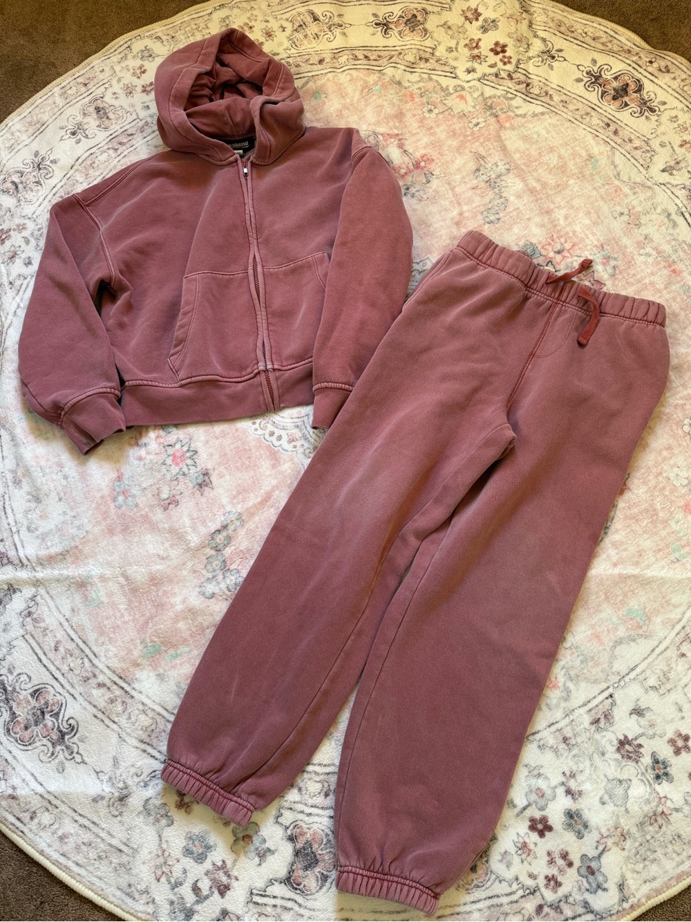 Kids Dusty Rose Zip Hoodie & Jogger Set - Academy